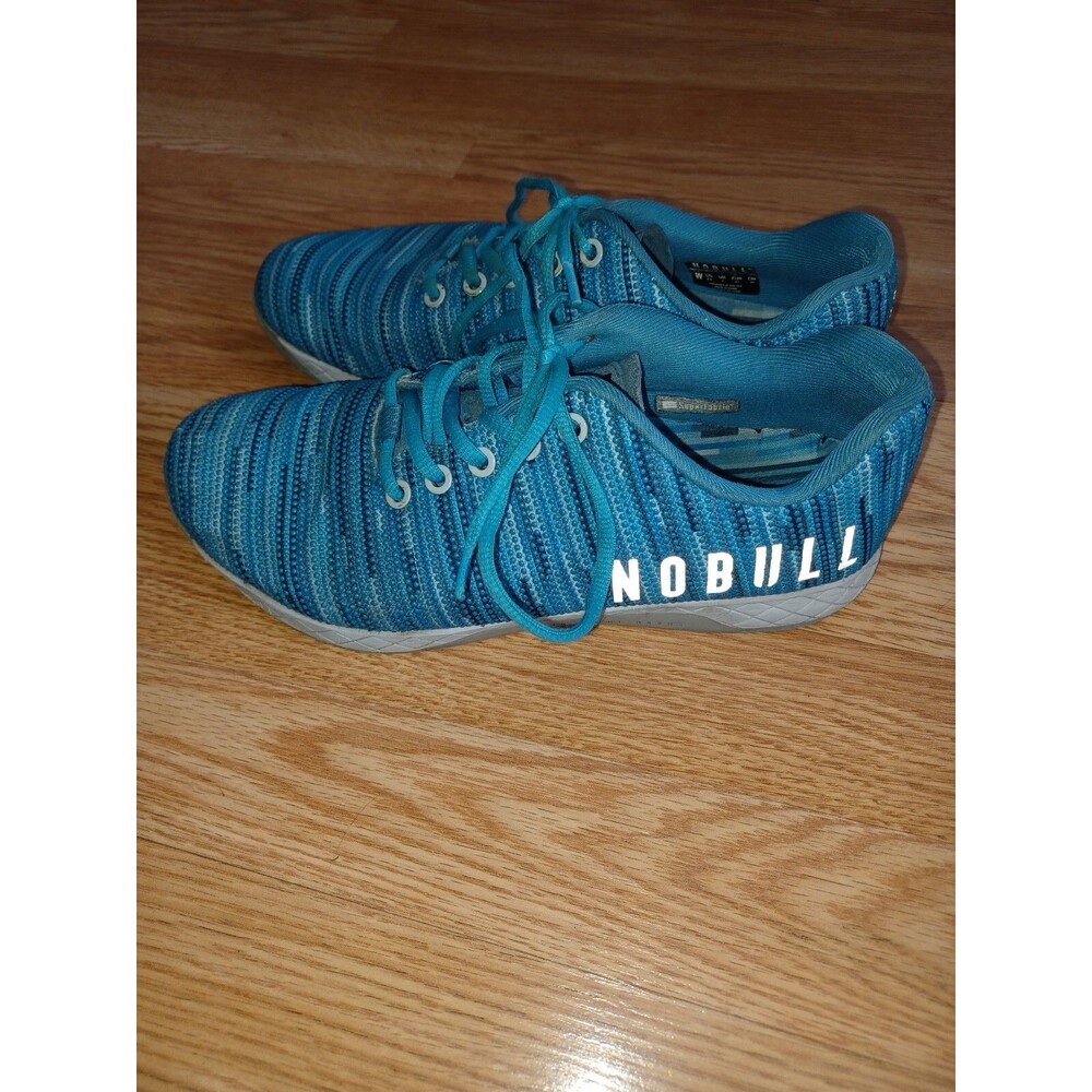 Nobull Shoes Blue White Trainer Super Fabric Size Men’s 8  Women’s 9.5